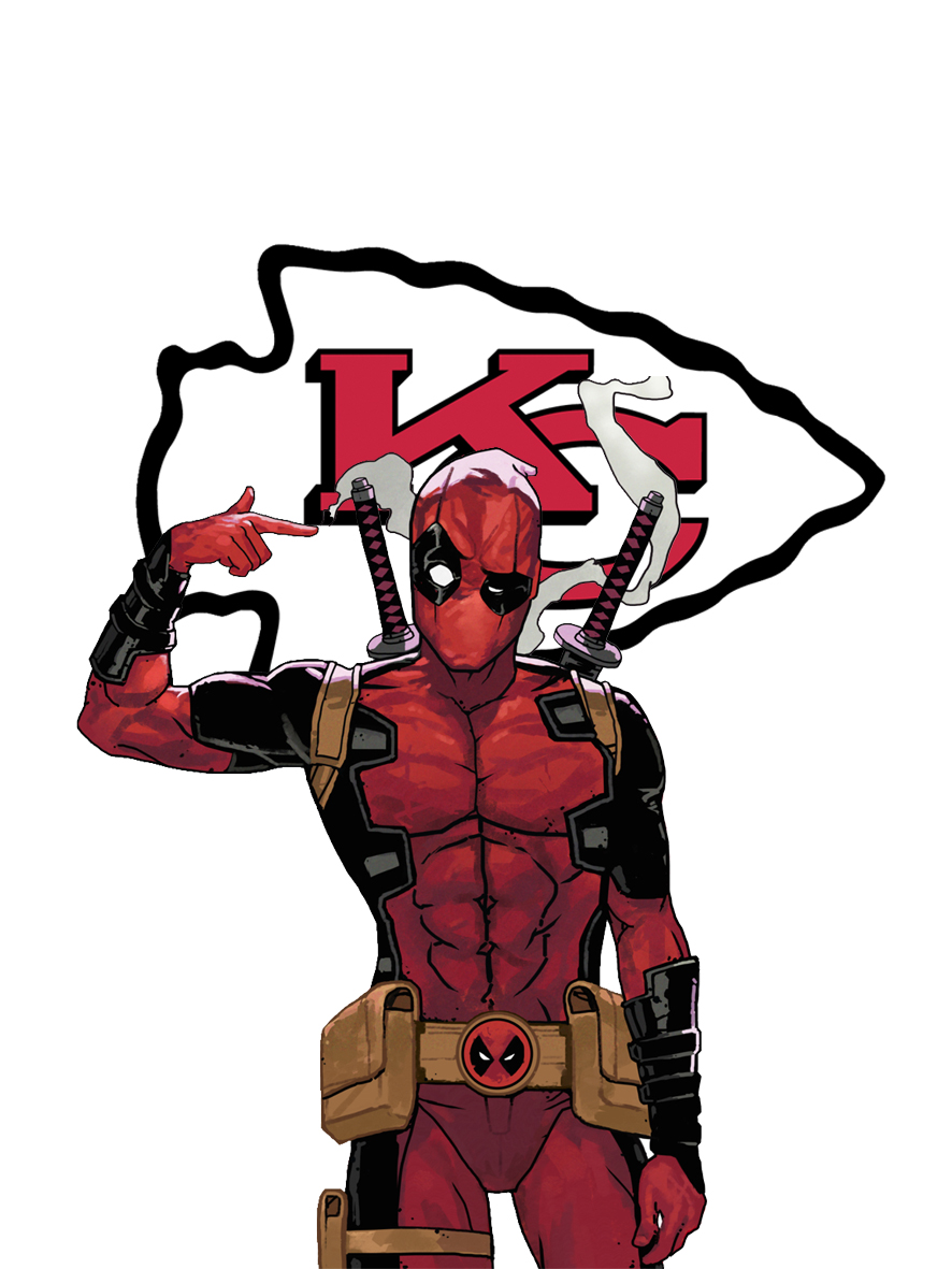 Kansas City Chiefs Deadpool Logo vinyl decal